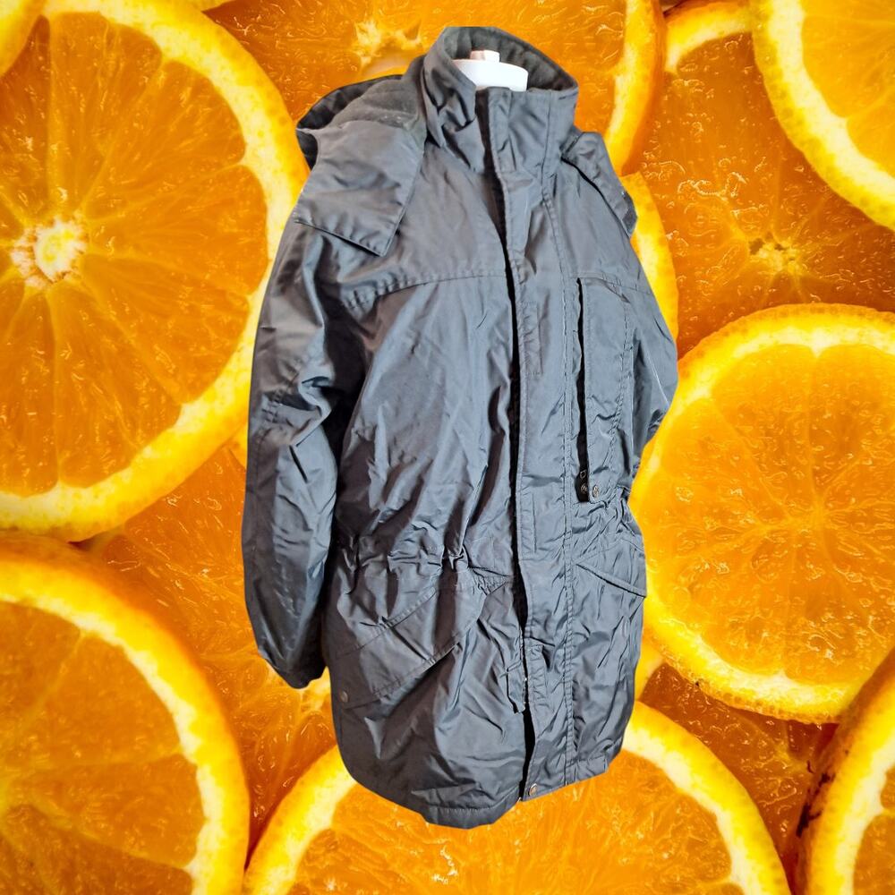Polo Ralph Lauren Men's Gray Nylon Full-Zip Hooded Down Jacket Size M‎
